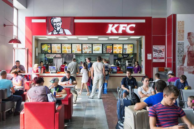 Сеть ресторанов KFC в городе на Неве
